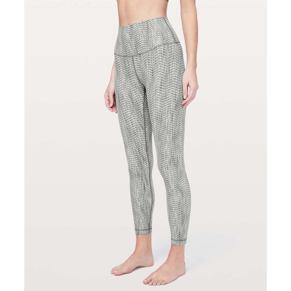 lululemon athletica Gray Patterned High-Rise Leggings